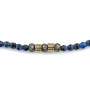 Collier et Bracelet 6 tours Gabrielle Denim Marbré, Têtes Blondes