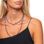 Collier et Bracelet 6 tours Gabrielle Denim Marbré, Têtes Blondes