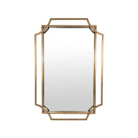 Miroir Art Déco métal doré 60 x 90 cm, Emdé