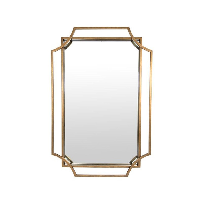 Miroir Art Déco métal doré 60 x 90 cm, Emdé