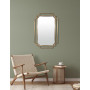 Miroir Art Déco métal doré 60 x 90 cm, Emdé