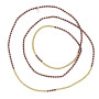 Collier et Bracelet 6 tours Caroline Rouge Cerise, Têtes Blondes