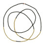 Collier et Bracelet 6 tours Caroline Gold Noir, Têtes Blondes