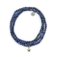 Collier et Bracelet 3 tours Star Gold Denim, Têtes Blondes