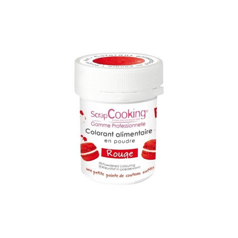 Colorant artificiel en poudre Rouge, Scrapcooking