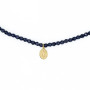 Collier et Bracelet 3 tours Madone Bleu Navy, Têtes Blondes