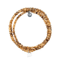 Collier et Bracelet 3 tours Coeur Silver Caramel, Têtes Blondes