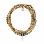 Collier et Bracelet 3 tours Ana Caramel, Têtes Blondes