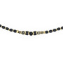 Collier et Bracelet 3 tours Zuri Noir Mat, Têtes Blondes
