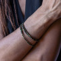 Collier et Bracelet 3 tours Dundee Jaspe Kambala, Têtes Blondes
