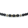 Bracelet Homme 3 tours Magnetic Gentleman Tourmaline Noire, Têtes Blondes
