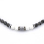 Collier et Bracelet 3 tours Gentleman Silver Pepper, Têtes Blondes