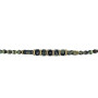 Collier et Bracelet 5 tours Gentleman Crocodile, Têtes Blondes