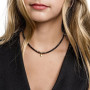 Collier ras du cou Baghera Noir Mat, Têtes Blondes