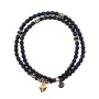 Collier ras du cou Baghera Noir Mat, Têtes Blondes