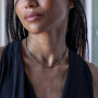 Collier ras du cou New Alicia Crocodile, Têtes Blondes