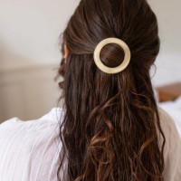 Barrette Ronde Opaline Ivoire, Bachca
