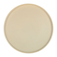 Plat rond en grès amande Sweet Leaves, Sema Design