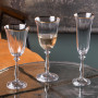 Coffret 6 verres à pied Angela filet Or, Crystal Bohemia