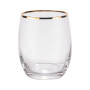 Coffret 6 gobelets Waterfall Filet Or, Crystal Bohemia