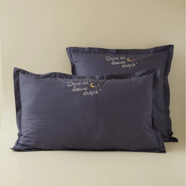 Taie d'oreiller Dans de Beaux Draps Pierre Bleue, Sylvie Thiriez