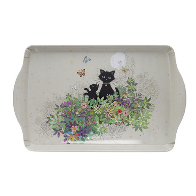 Grand plateau en mélamine Bug Art Chat Jardin, Kiub