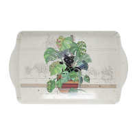 Grand plateau en mélamine Bug Art Chaton Monstera, Kiub