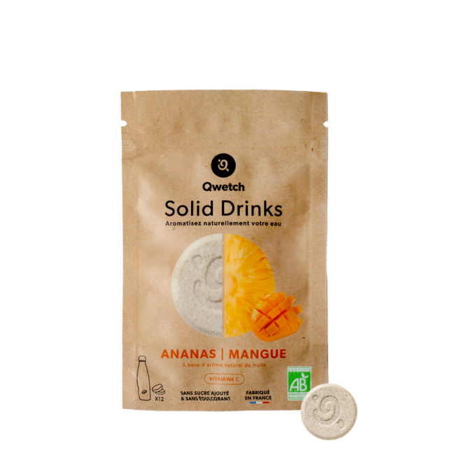 Aromatisation Solid Drinks Ananas Mangue, Qwetch