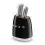 Bloc Couteaux années 50 Noir, Smeg