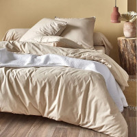 Housse de couette Percale Beige Épeautre, Sylvie Thiriez