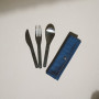 Set de 3 couverts en inox Bleu Nuit, Qwetch