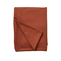 Housse de couette Percale Orange Argile, Sylvie Thiriez