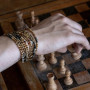 Collier et Bracelet 3 tours Gentleman Snake, Têtes Blondes