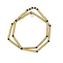 Collier ras du cou Toni Hématite Gold, Têtes Blondes