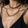 Collier et Bracelet 3 tours Toni Hématite Gold, Têtes Blondes