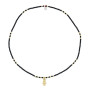 Collier et Bracelet 3 tours Doudou Dédé Noir, Têtes Blondes