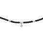 Collier et Bracelet 3 tours Starlight Silver Noir, Têtes Blondes