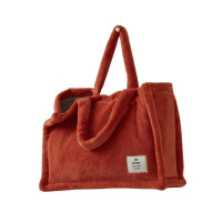 Sac Tote bag polaire Orange Bruni, Sylvie Thiriez