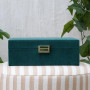 Boîte à Bijoux Louise Velours Côtelé Vert, Maison Scarlett