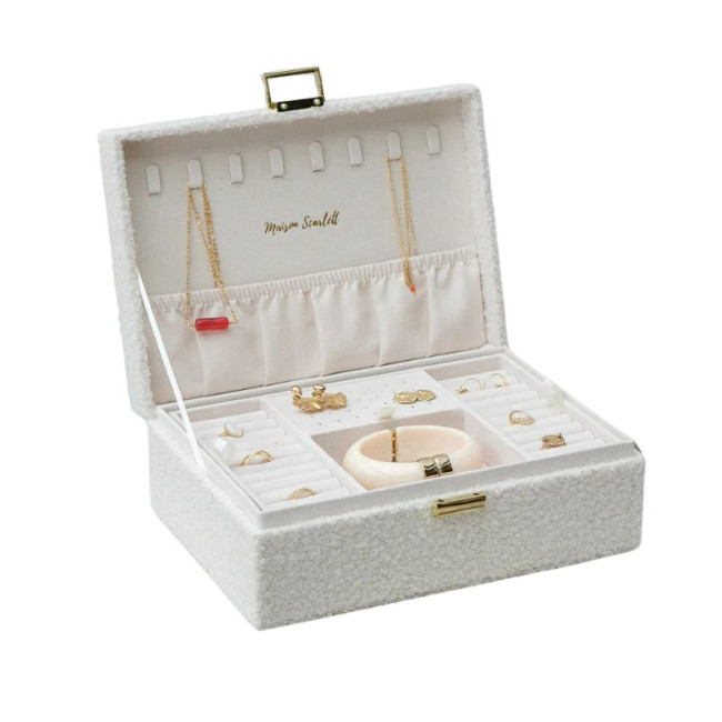 Boîte à Bijoux Louise Moumoute Blanc, Maison Scarlett