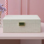 Boîte à Bijoux Louise en Lin Beige, Maison Scarlett