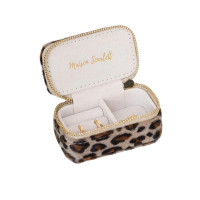 Mini Boîte à Bijoux de Voyage Velours Léopard, Maison Scarlett