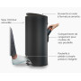 Poubelle 30l Noir Mat Arc™ Easy-Push, Joseph Joseph