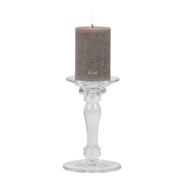 Bougeoir en Verre H17 cm, Rasteli