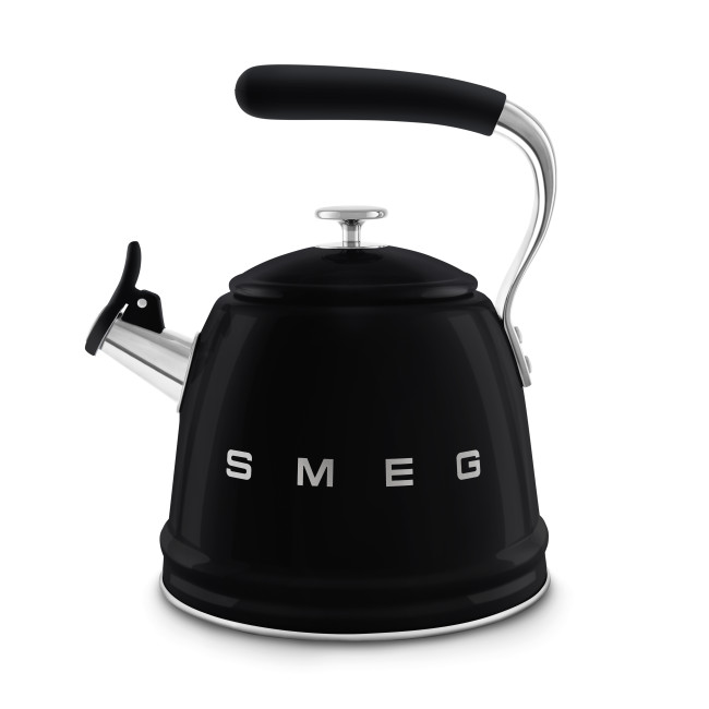 Bouilloire Sifflante Années 50 Noir, SMEG