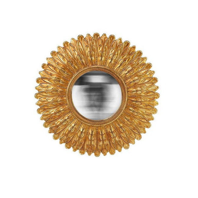 Miroir convexe doré Plumes, Emdé