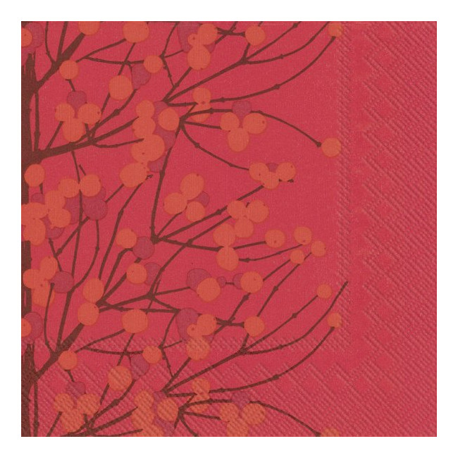 20 Serviettes en papier Lumimarja Rouge, Ihr