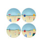Coffret 4 assiettes 23 cm Destination Mer, Degrenne Paris