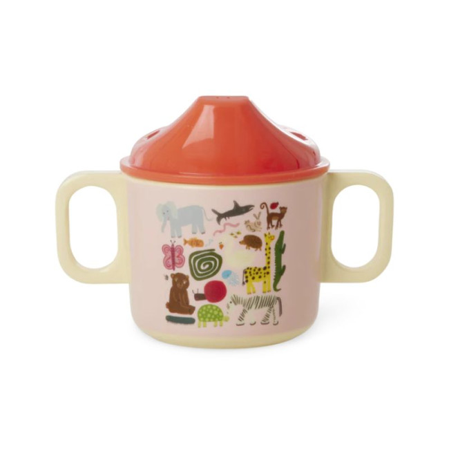 Tasse 2 anses Wildlife Print Rose, Rice