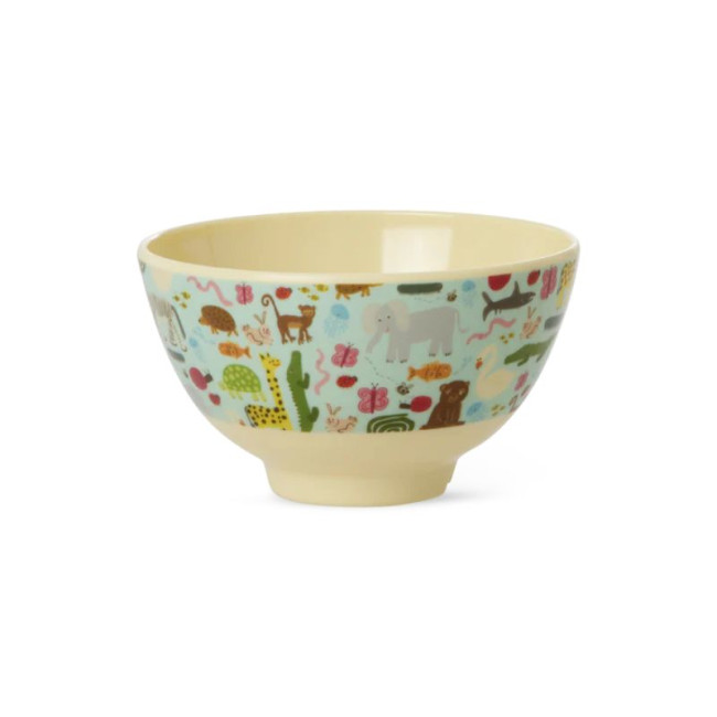 Bol en mélamine Wildlife Print Menthe, Rice